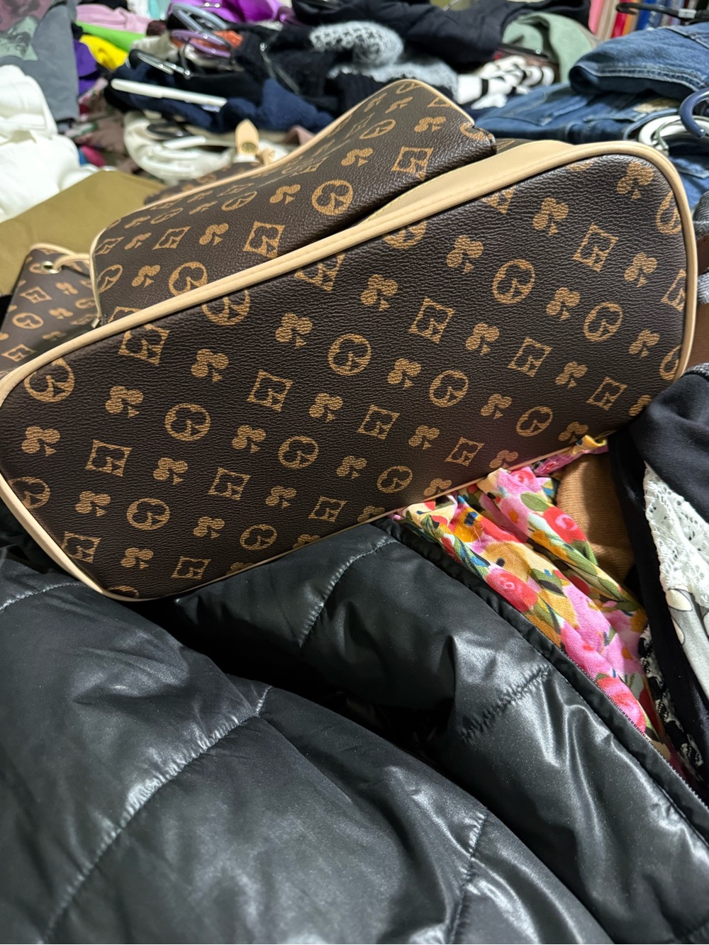 Brown Monogram Drawstring Backpack - Picture 3 of 6
